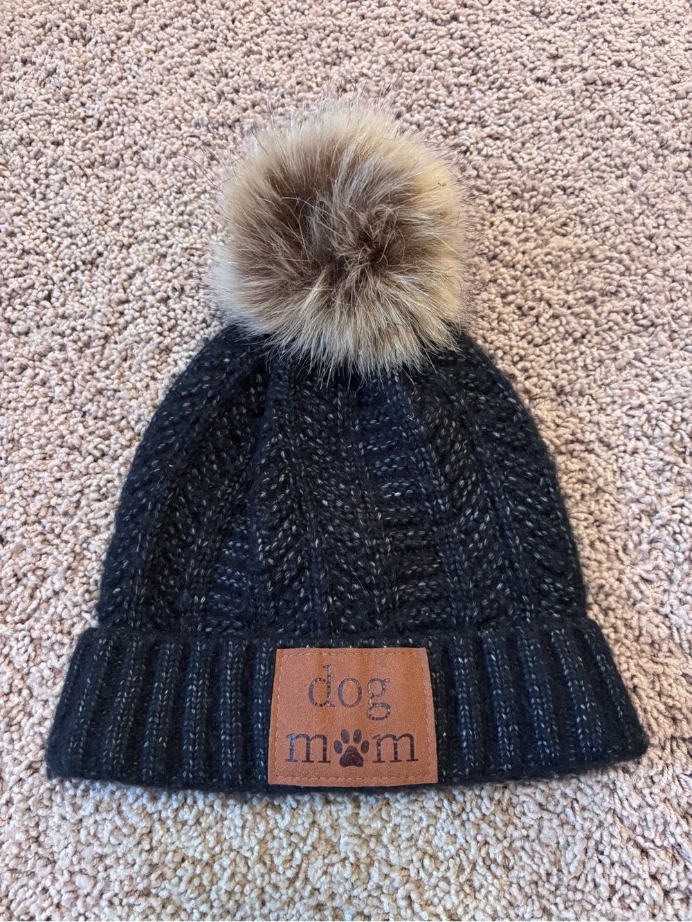 David and Young “Dog Mom” Pom Pom Hat